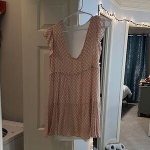 Altar'd State Peach and Cream Patterned Top